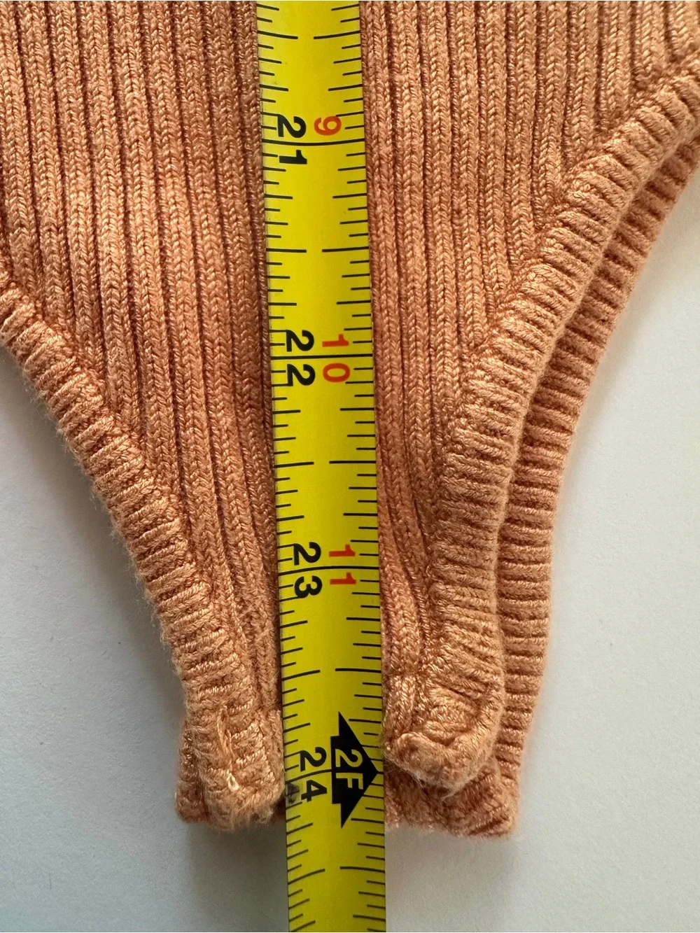 Free People Ribbed Knit Tank Top Peach Coral